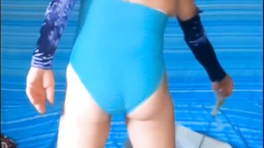 My new scenes in 3 speed ,leapord print swimsuit,blue swimsuit and my swim top and bikini - 5 image