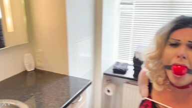 Hotel Hooker All Night In Toilet Bondage!