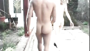 Blonde tranny with small boobs loves to ride a cock on the couch - 7 image