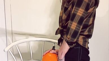 Trans Girl Dirty Talks and Fucks a Poor Little Submissive Pumpkin Till She Cums - 15 image