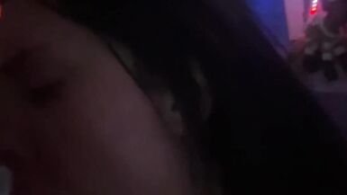 Trans girl sucks daddy's cock and cums on her face - 14 image