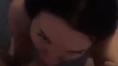 Trans girl sucks daddy's cock and cums on her face - 3 image