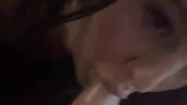 Trans girl sucks daddy's cock and cums on her face - 4 image