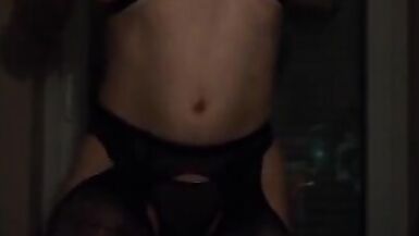 Slutty Cd Bella gets caught wanking in the dark - 2 image