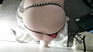 Juicy big ass getting fucked and gaped by huge dildo - 15 image