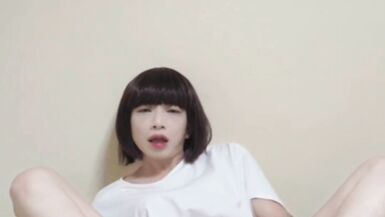 Shemale Ting Xuan blow job and anal sex with huge toy - 15 image