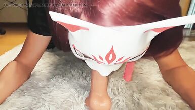 Kitty Coral edges 3 times and licks cum - 12 image