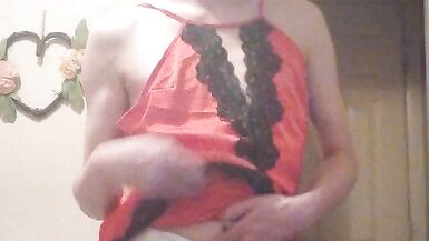 diaper paradice millie in red satin and bloomers part 1 - 11 image