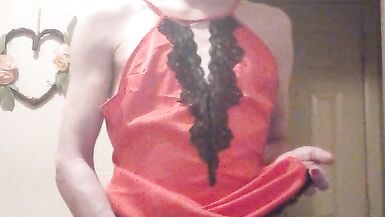 diaper paradice millie in red satin and bloomers part 1 - 15 image