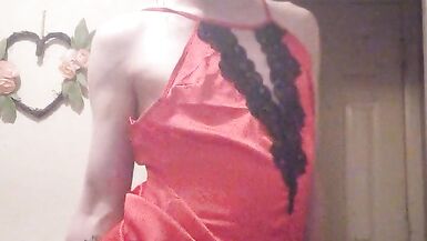 diaper paradice millie in red satin and bloomers part 1 - 9 image