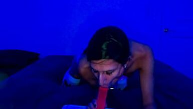 Petite Shemale Princess Natasha Rotten Playing With Her Toys - 1 image