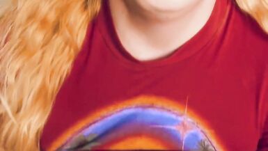 TS Cammy strokes her cock and bounces up and down on your cock as her big natural titties bounce - 15 image