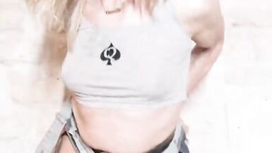 Trans Camelia in QOS croc top and sexy jeans skirt - 13 image