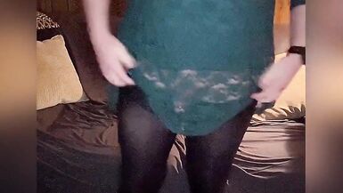 Lauren's Quickie in Lace Dress and Black Pantyhose - 12 image