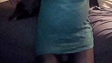 Lauren's Quickie in Lace Dress and Black Pantyhose - 2 image