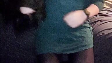 Lauren's Quickie in Lace Dress and Black Pantyhose - 3 image