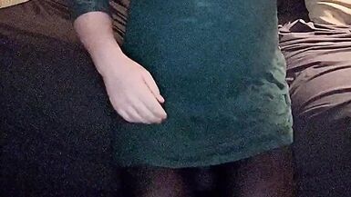 Lauren's Quickie in Lace Dress and Black Pantyhose - 5 image