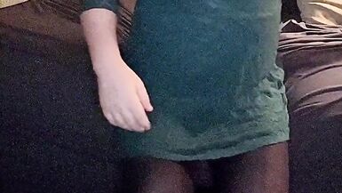 Lauren's Quickie in Lace Dress and Black Pantyhose - 6 image