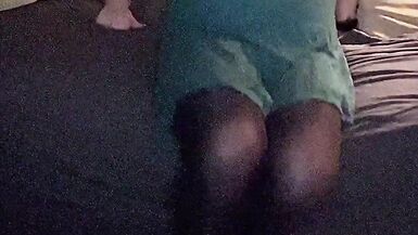 Lauren's Quickie in Lace Dress and Black Pantyhose - 8 image