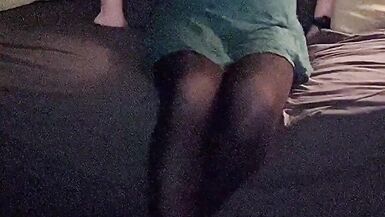 Lauren's Quickie in Lace Dress and Black Pantyhose - 9 image