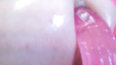 Femboy Crossdresser Moans and Rides Dildo in Pink Lingerie - 15 image