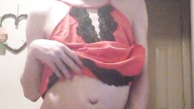 diaper paradice 2 red satin and satin bloomers - 10 image