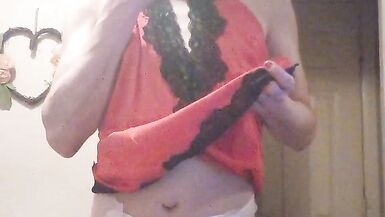 diaper paradice 2 red satin and satin bloomers - 4 image