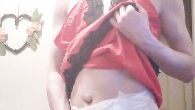 diaper paradice 2 red satin and satin bloomers - 7 image