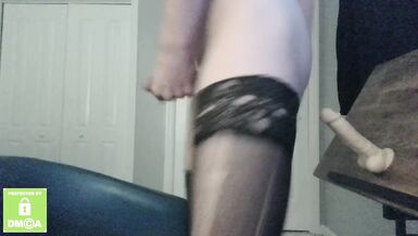 Sissy Gapes and Fucks Asshole with Dildo - 2 image