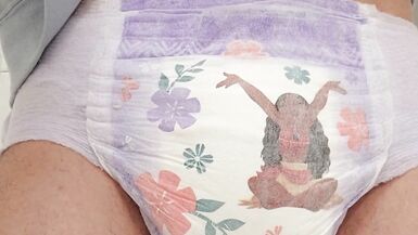Overfilled bulging diaper squish - 7 image