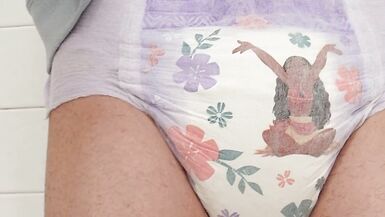 Overfilled bulging diaper squish - 9 image