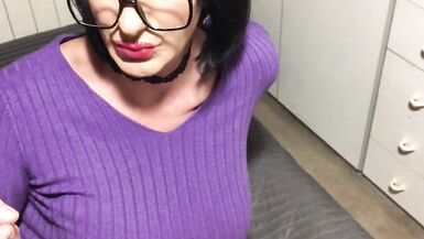Huge tits and pumped lips for sissy bimbo Andreina - 12 image