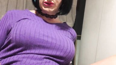Huge tits and pumped lips for sissy bimbo Andreina - 9 image