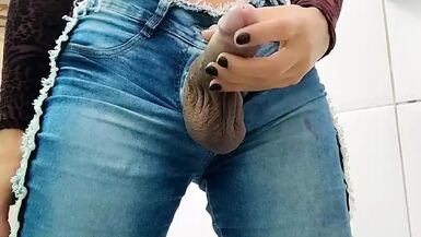 Combination of Pee Who's Hot Your Pretty Wife with a Hot Male Cock - 1 image