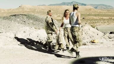 TRANS ANGELS - Jessy Dubai Needs A Double T-Girl 4some With Casey Kisses In The Dessert To Cool Off - 1 image