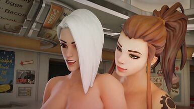 Shemale orgy in cafe - 13 image