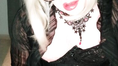 Puffy nipples trans girl playing - 2 image