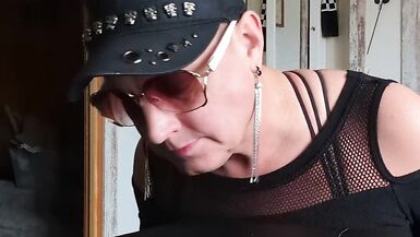 Vid 2 another angle Sexy Hot Crossdresser French Nails Leather Jacket - 15 image