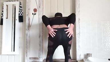 Vid 2 another angle Sexy Hot Crossdresser French Nails Leather Jacket - 4 image