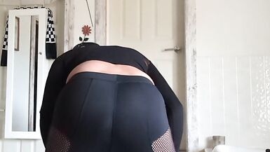 Vid 2 another angle Sexy Hot Crossdresser French Nails Leather Jacket - 6 image