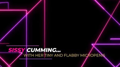 Sissy cumming... with her tiny and flabby micropenis - 2 image