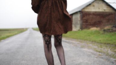 shemale sissy sounding lingerie outdoors 3 - 7 image