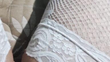 In panties and nylon stockings to tease - 11 image