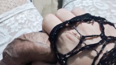 In panties and nylon stockings to tease - 15 image