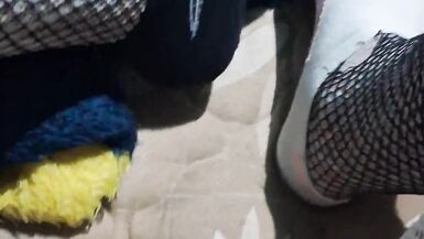 In panties and nylon stockings to tease - 5 image