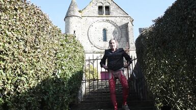 shemale sissy sounding lingerie outdoors 2 - 11 image