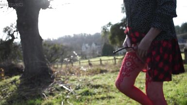 shemale sissy sounding lingerie outdoors 1 - 11 image