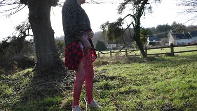 shemale sissy sounding lingerie outdoors 1 - 7 image