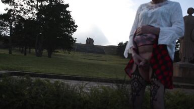 shemale sissy sounding lingerie outdoors 5 - 14 image