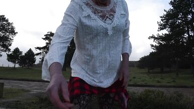 shemale sissy sounding lingerie outdoors 5 - 7 image